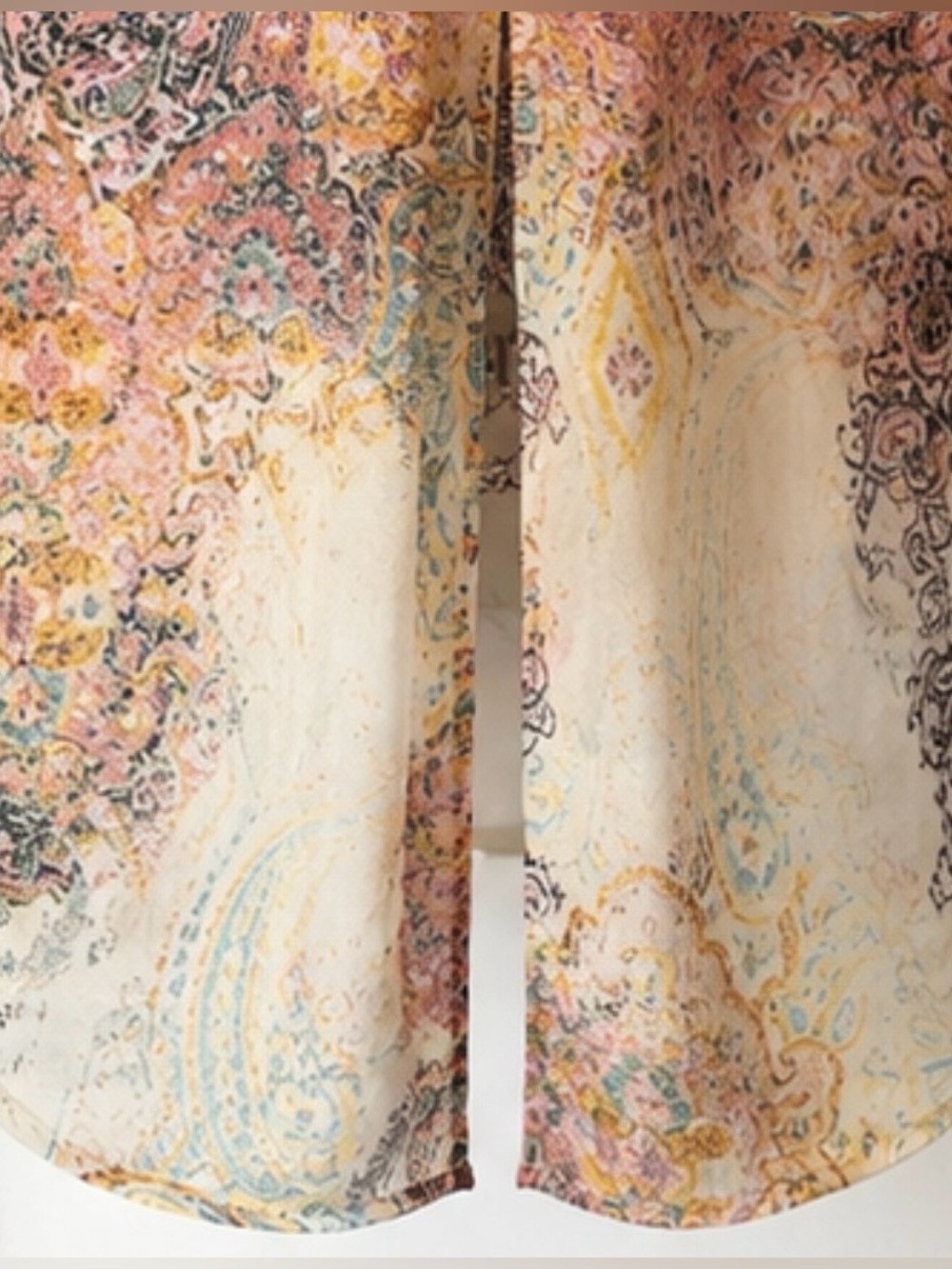 Casting Made in France Paisley Tunic Blouse Medium - Picture 6 of 9